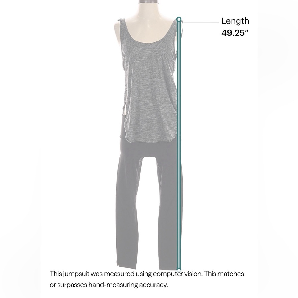 Lululemon Gray & Black Sleeveless Top with Black Pants Romper / Workout - Picture 3 of 4